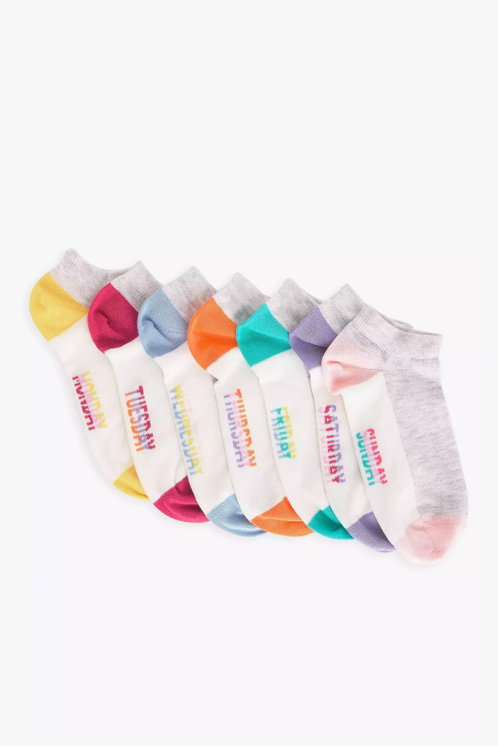 John Lewis Kids' Days of the Week Trainer Liner Socks, £5.60-£6.40