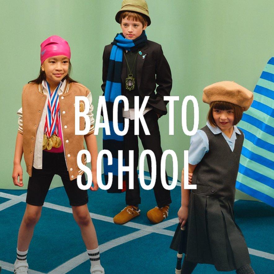 Kids wearing school uniform