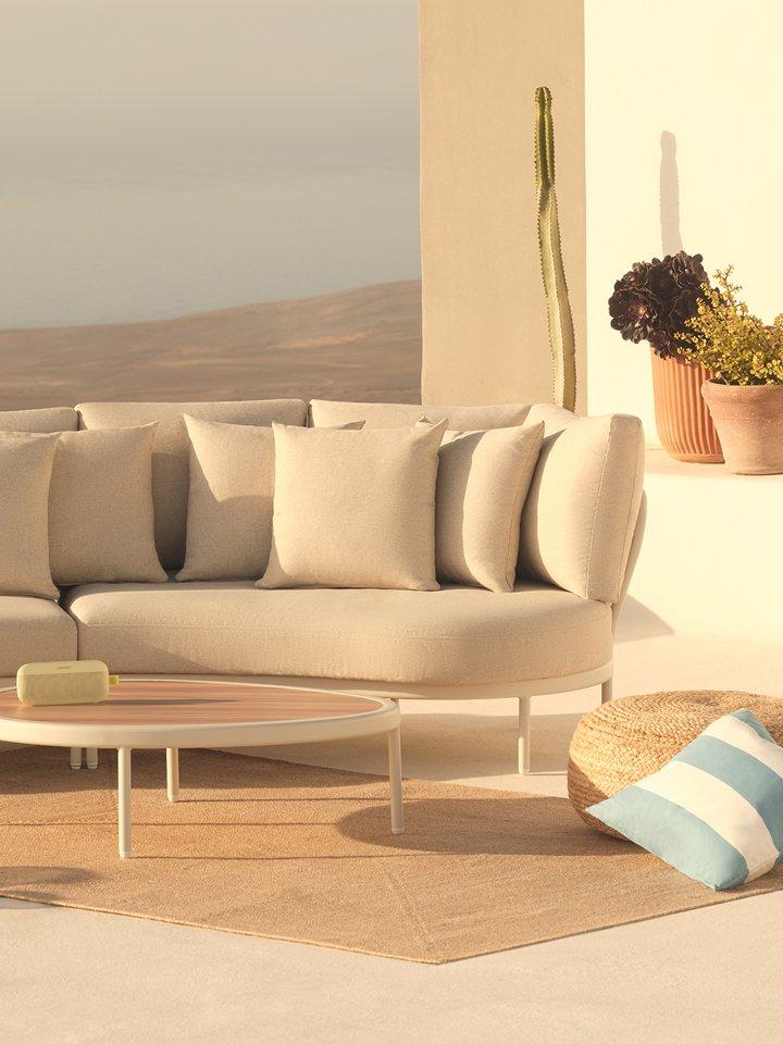 Garden furniture displayed outdoors