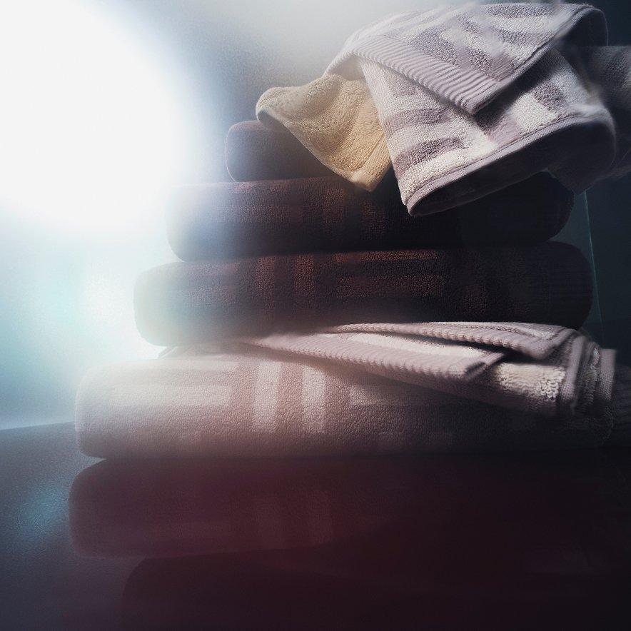 Selection of various towels displayed