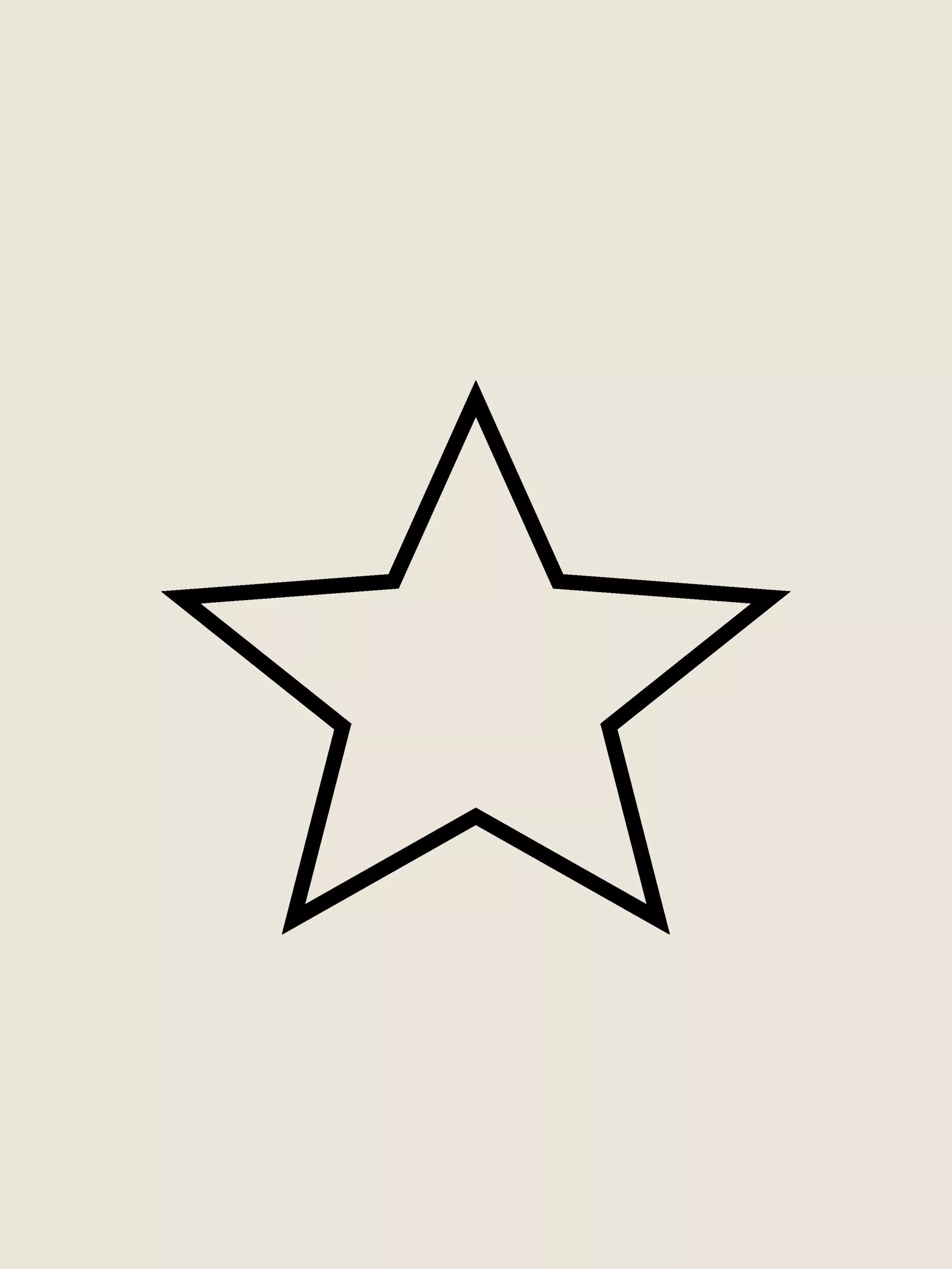 A line-drawing icon of a star.