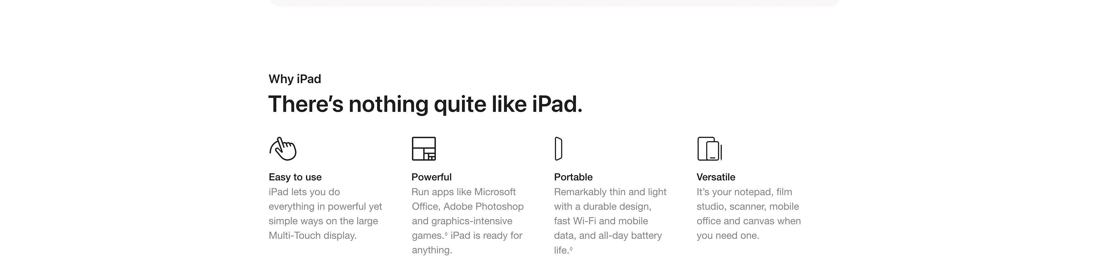 Why iPad There’s nothing quite like iPad.