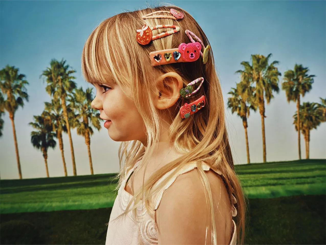 Mimi & Lula Kids' Summer Fruits Hair Clips, Pack of 4, Multi