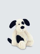 Jellycat Bashful Puppy Soft Toy, Black/Cream