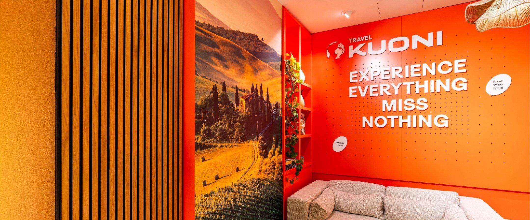 people working in a Kuoni store sales room