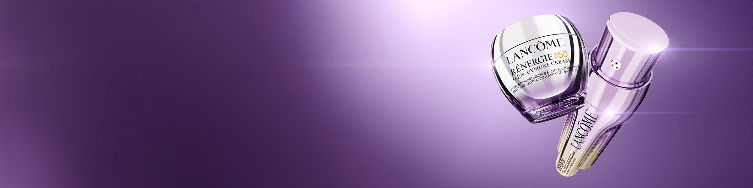 lancome product on a purple background
