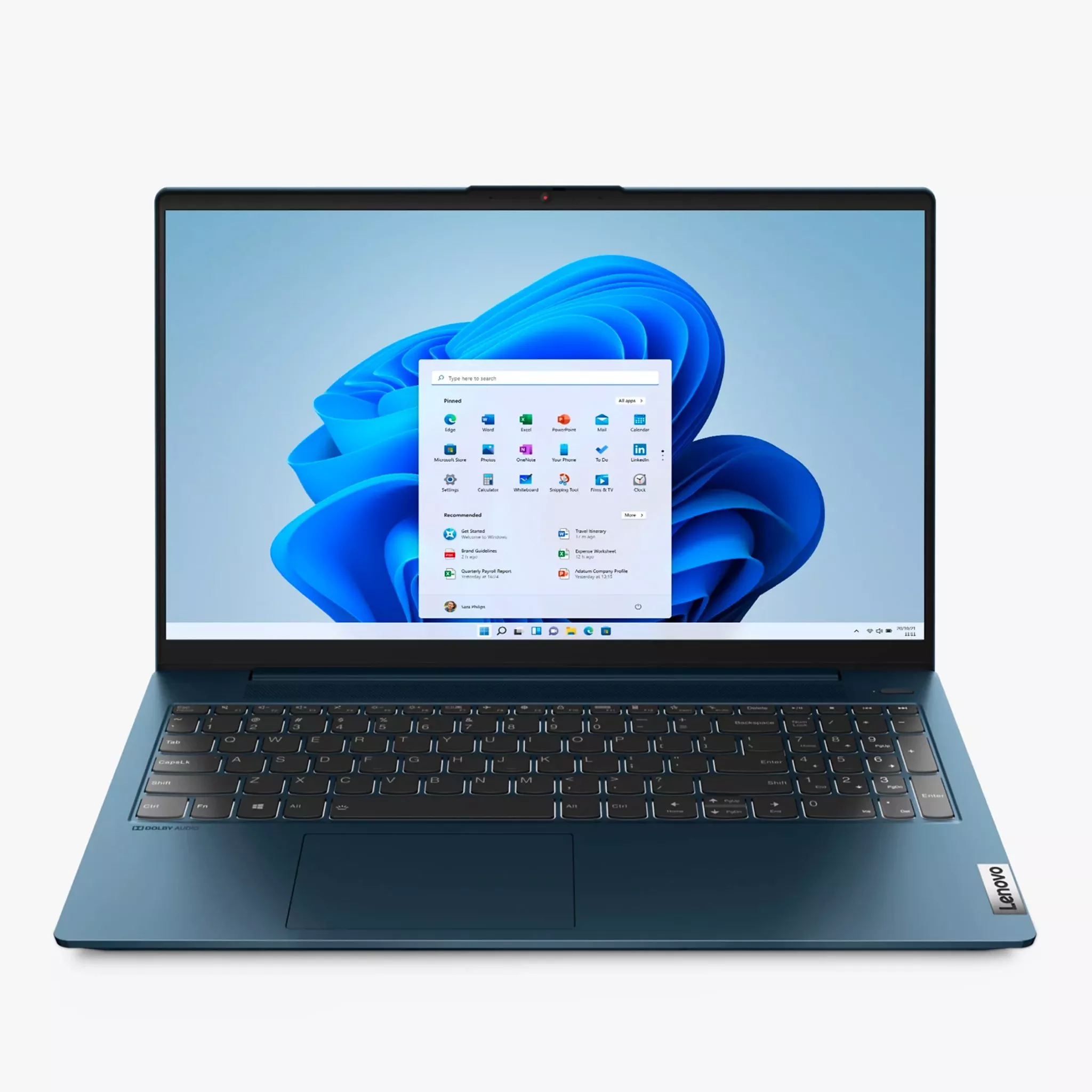 Laptop with windows screensaver