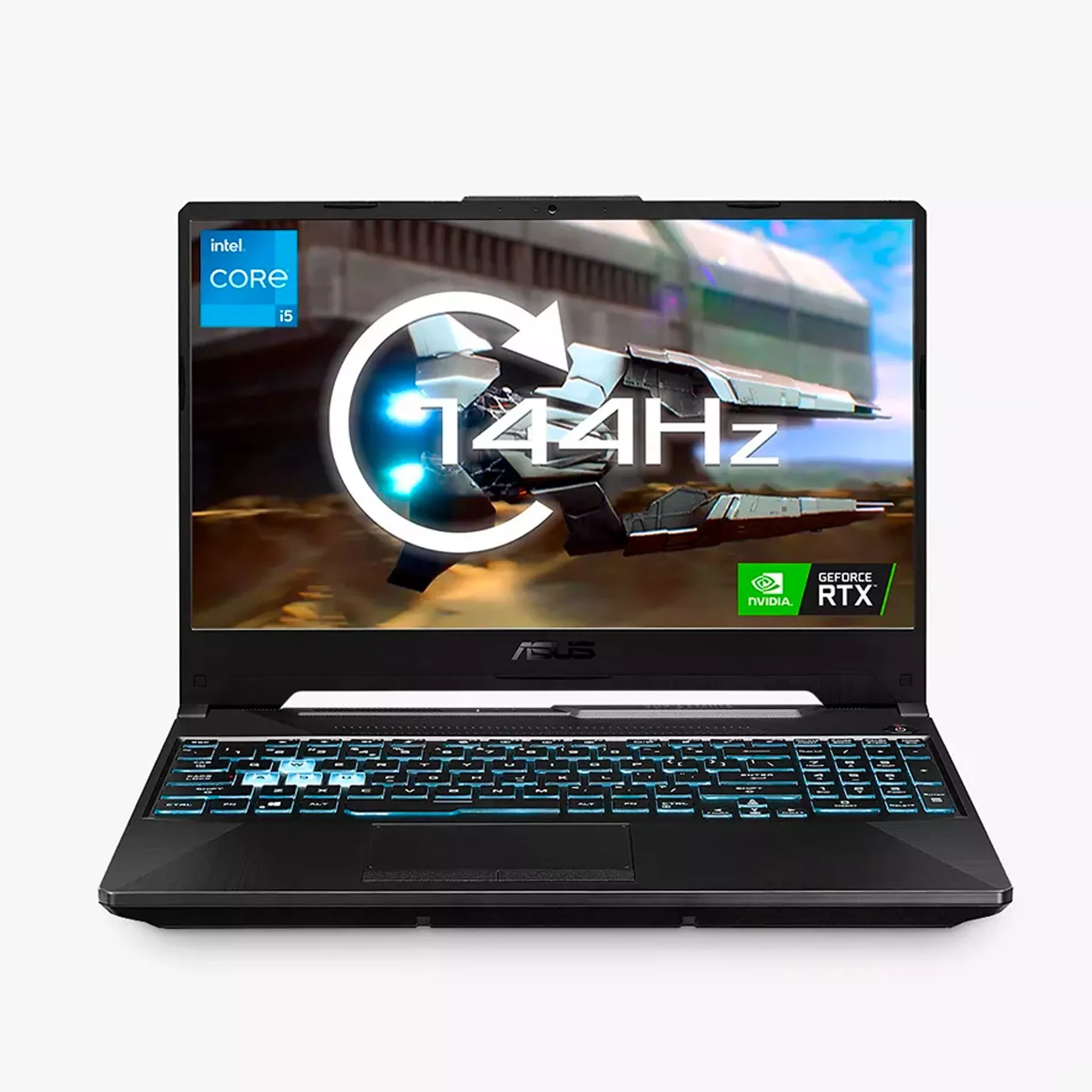 Black gaming laptop