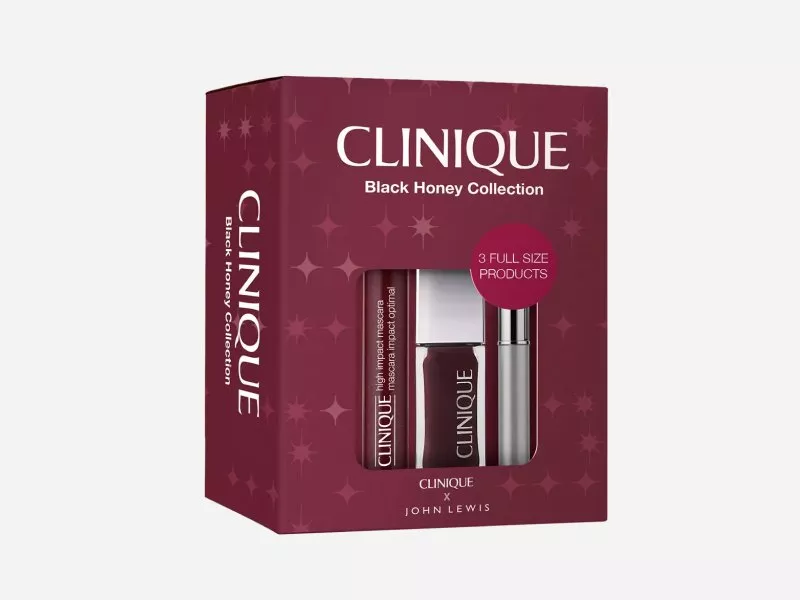 Clinique x Black Honey Collection Makeup Gift Set on a grey background