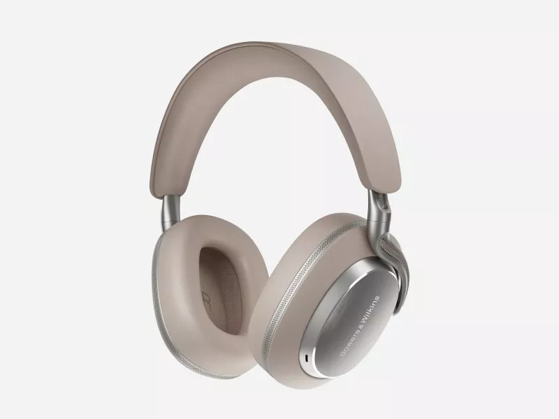 Bowers & Wilkins PX8 S2 Noise Cancelling Wireless Over Ear Headphone on a grey background