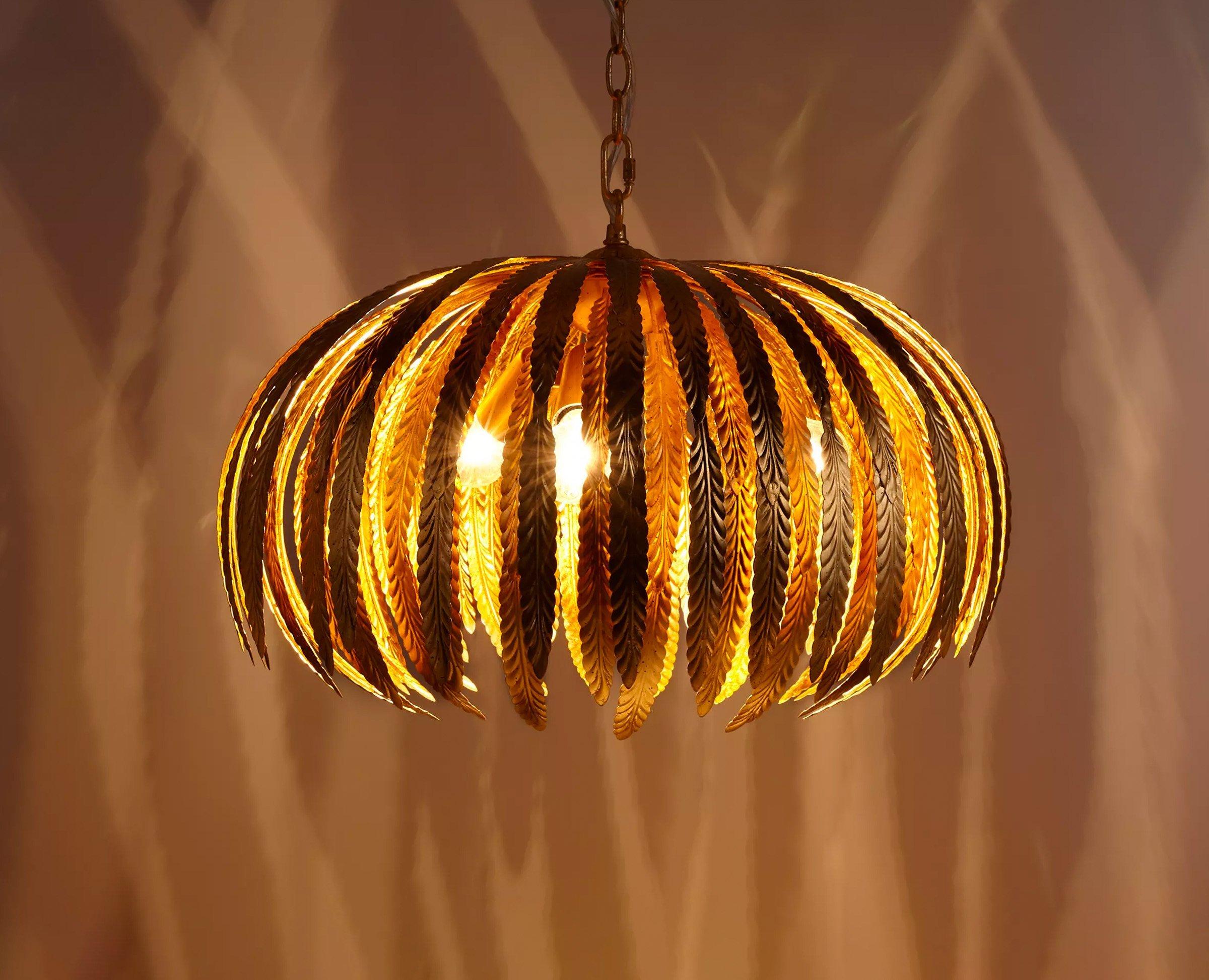 John Lewis Montserrat Leaf Ceiling Light, Gold