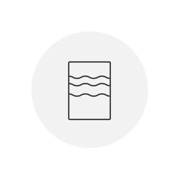Rectangle with wavy lines in the middle icon