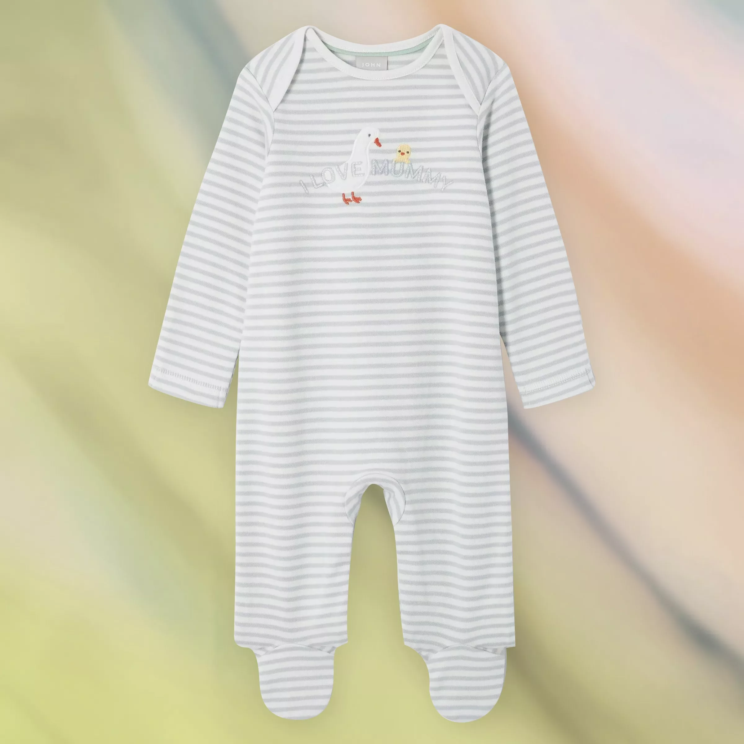 stripe baby sleepsuit