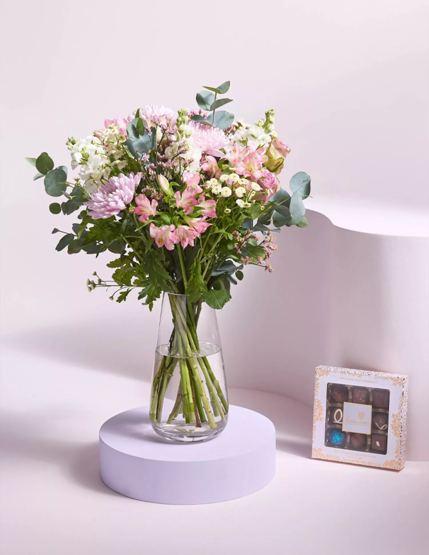 flowers and box of chocolates 