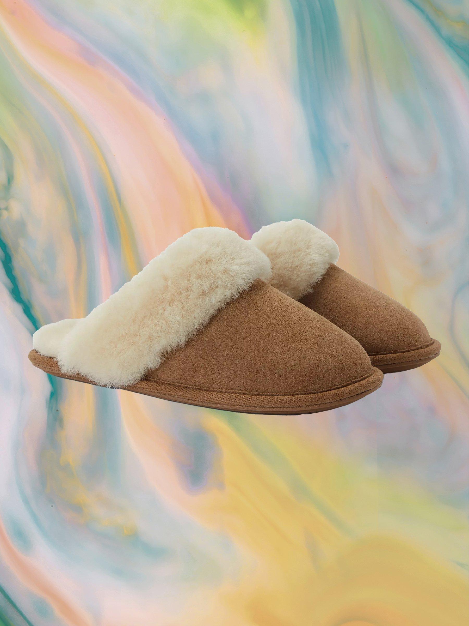 Sheepskin mule slippers, £55