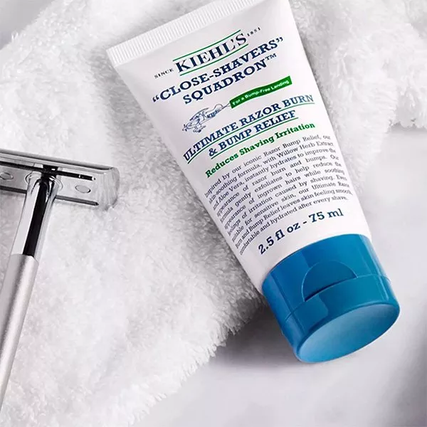 Bottle of Kiehl's shaving cream