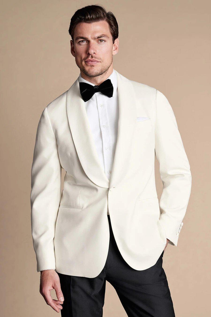 Man in a Cream Charles Tyrwitt Jacket