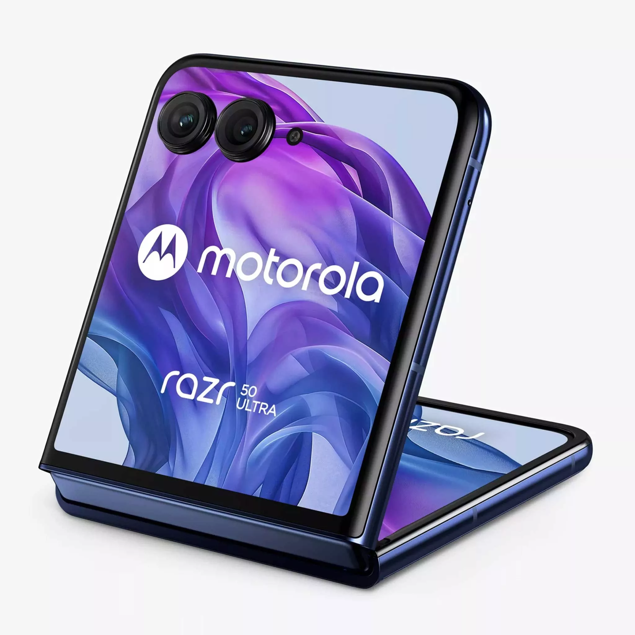 Motorola razr folded in half