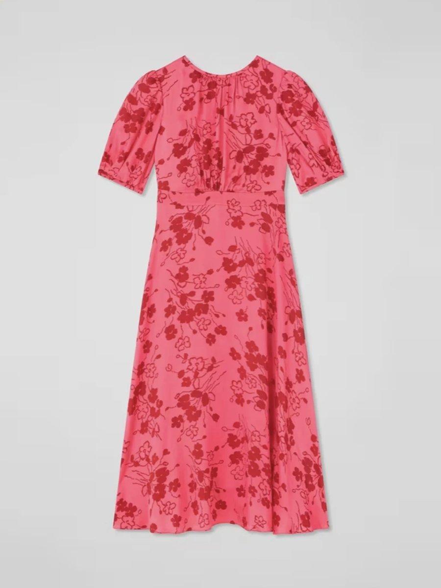 LK Bennett Jem Desert Rose & Rio Red Wildflower Tea Dress