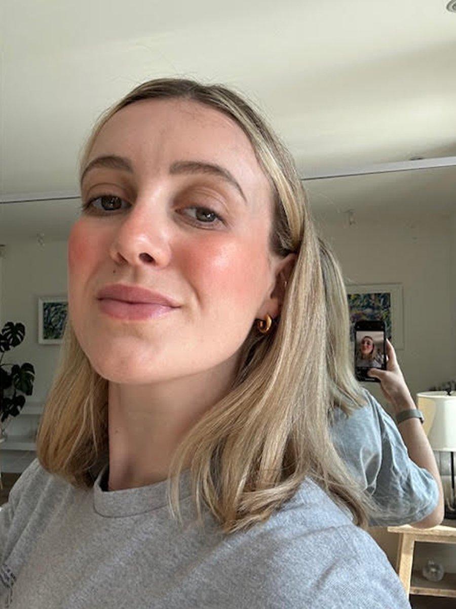 Wearing Taj Mahal, a burnt orange shade with a gold shimmer