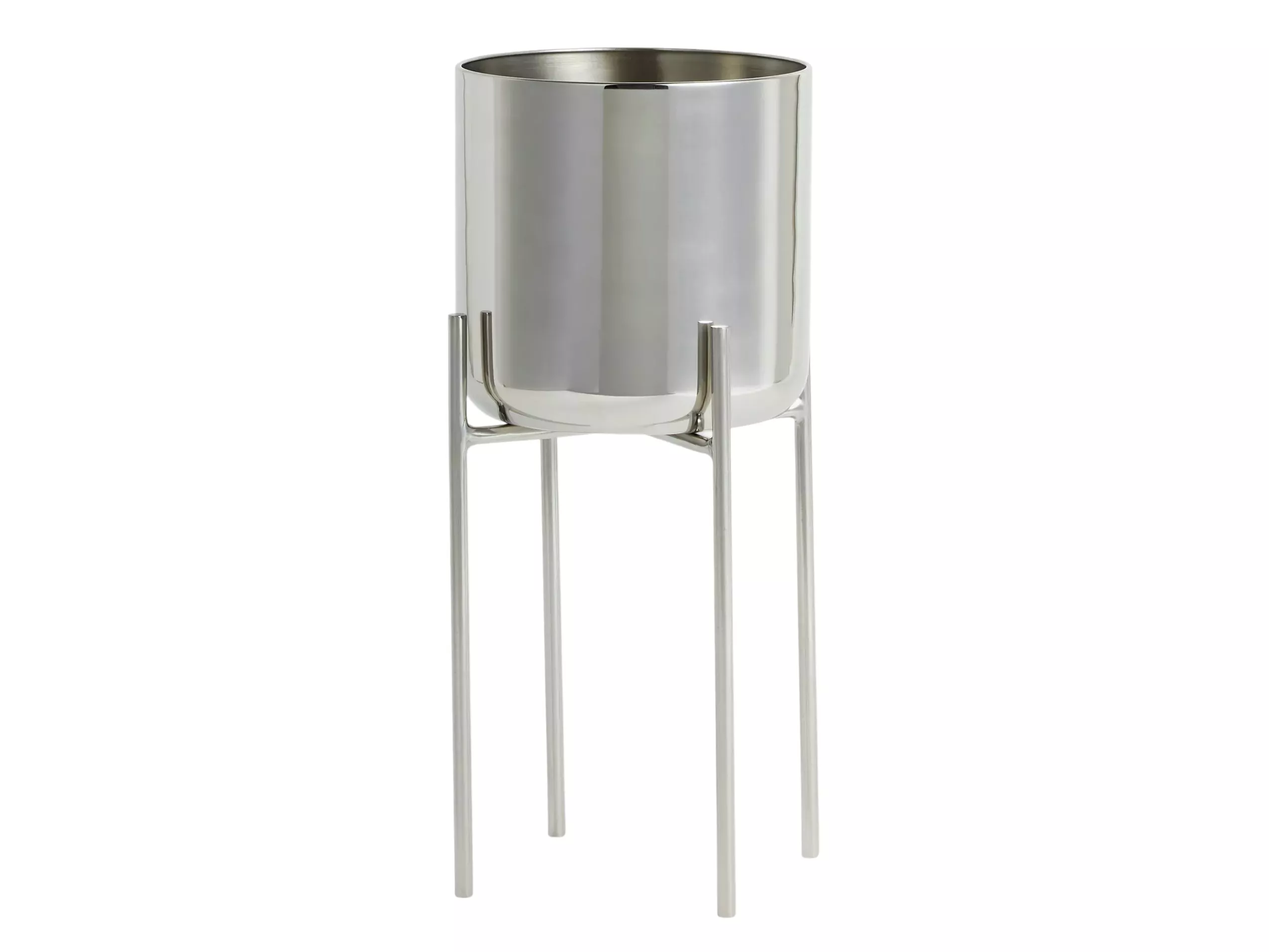 Chrome John Lewis Indoor Planter & Stand