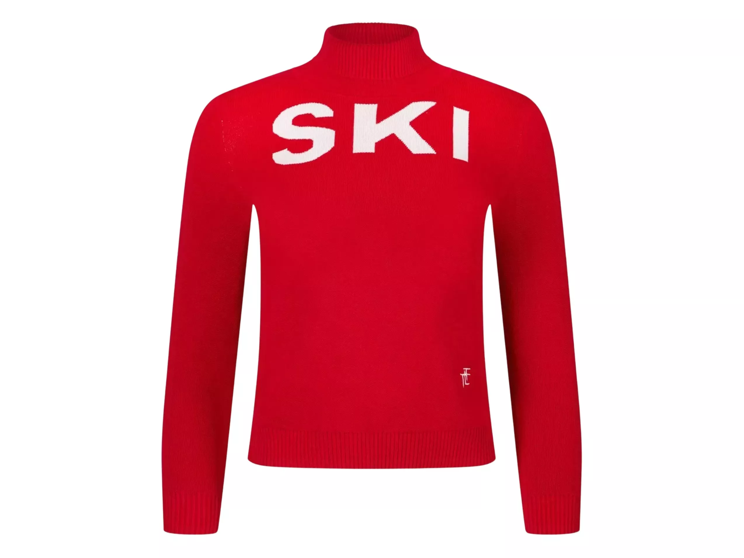 The Little Tailor Kids' Ski Text Jumper, Red