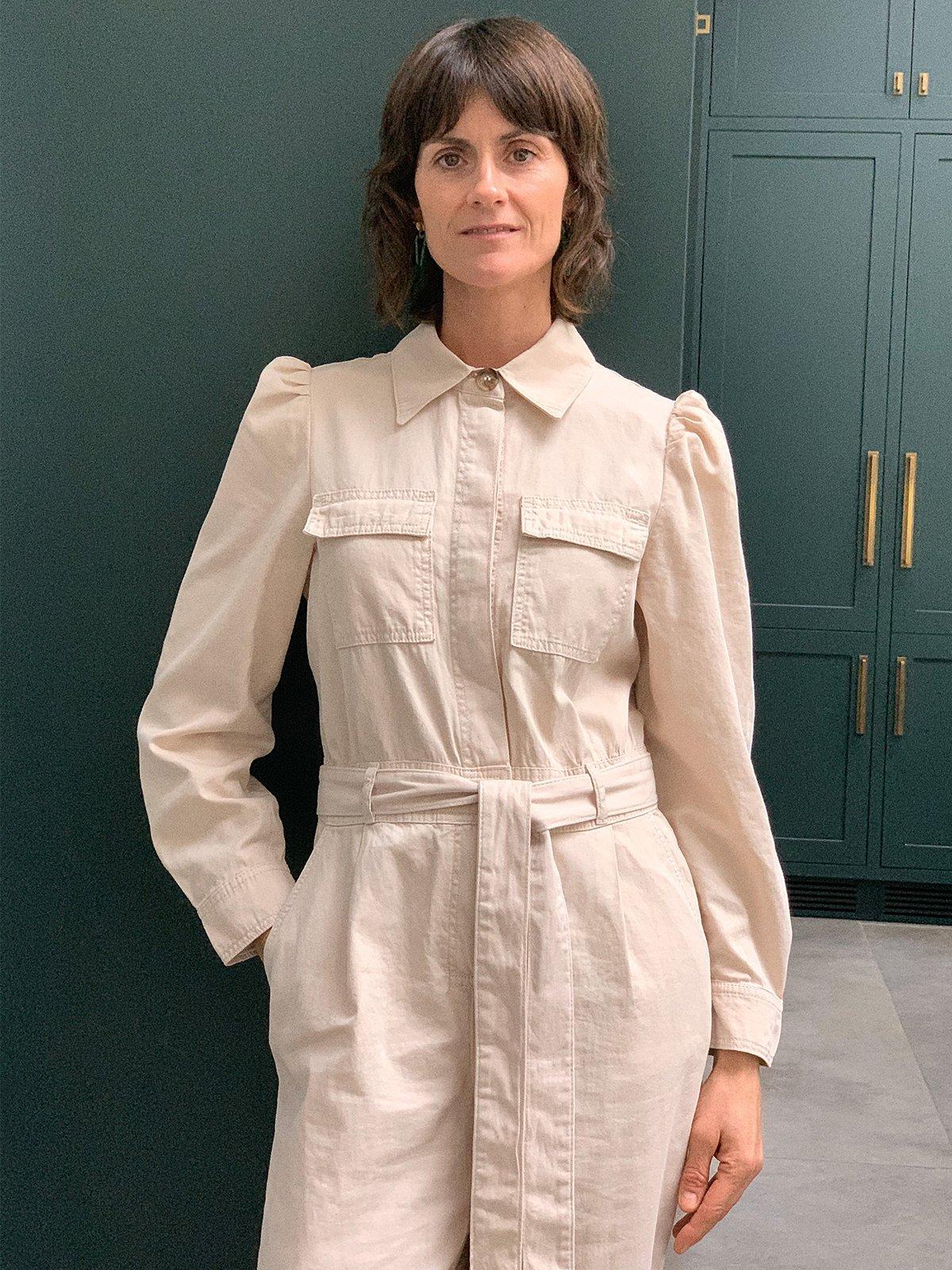  Ro&Zo Denim Jumpsuit, Stone