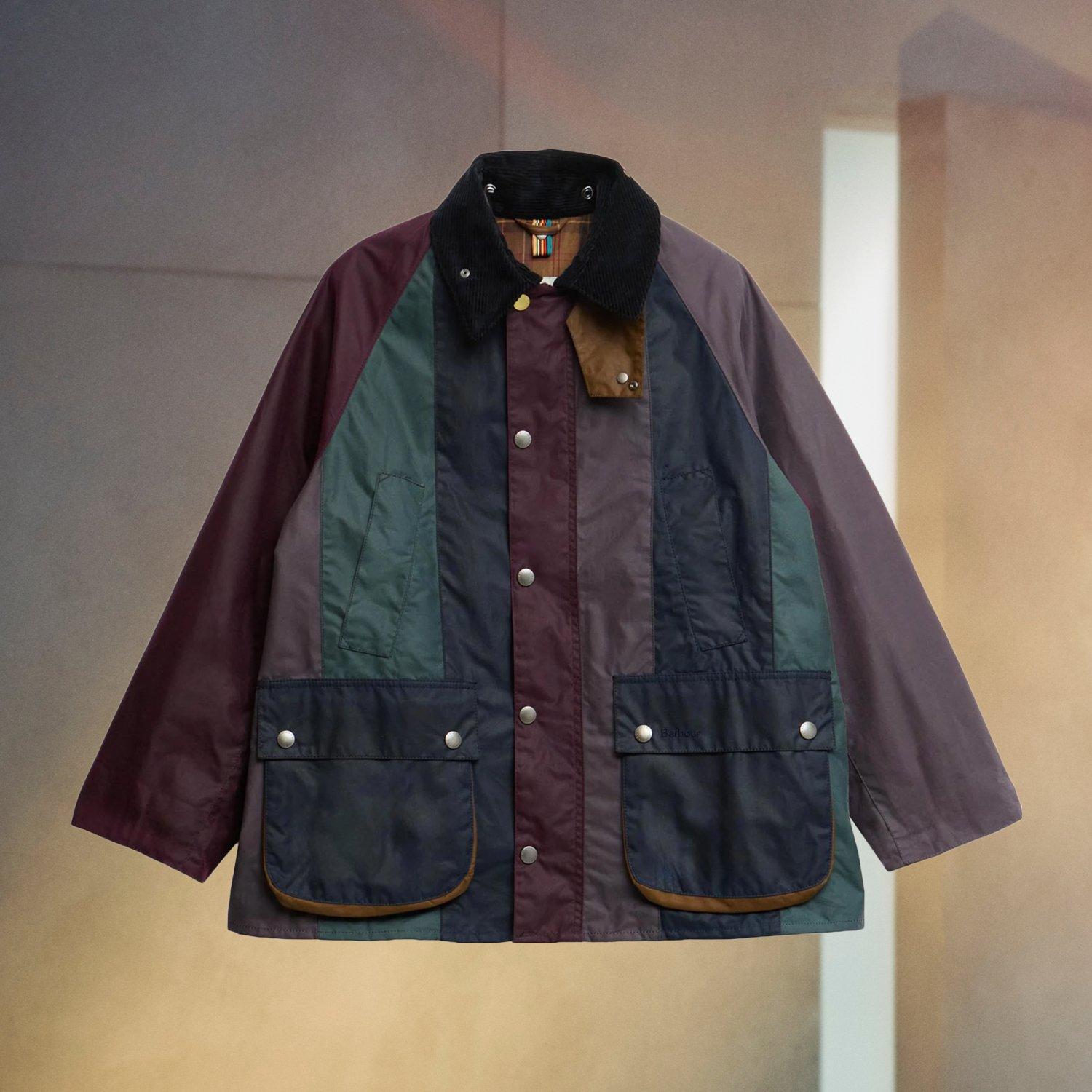 Barbour X Paul Smith Bedale Striped Waxed Cotton Jacket