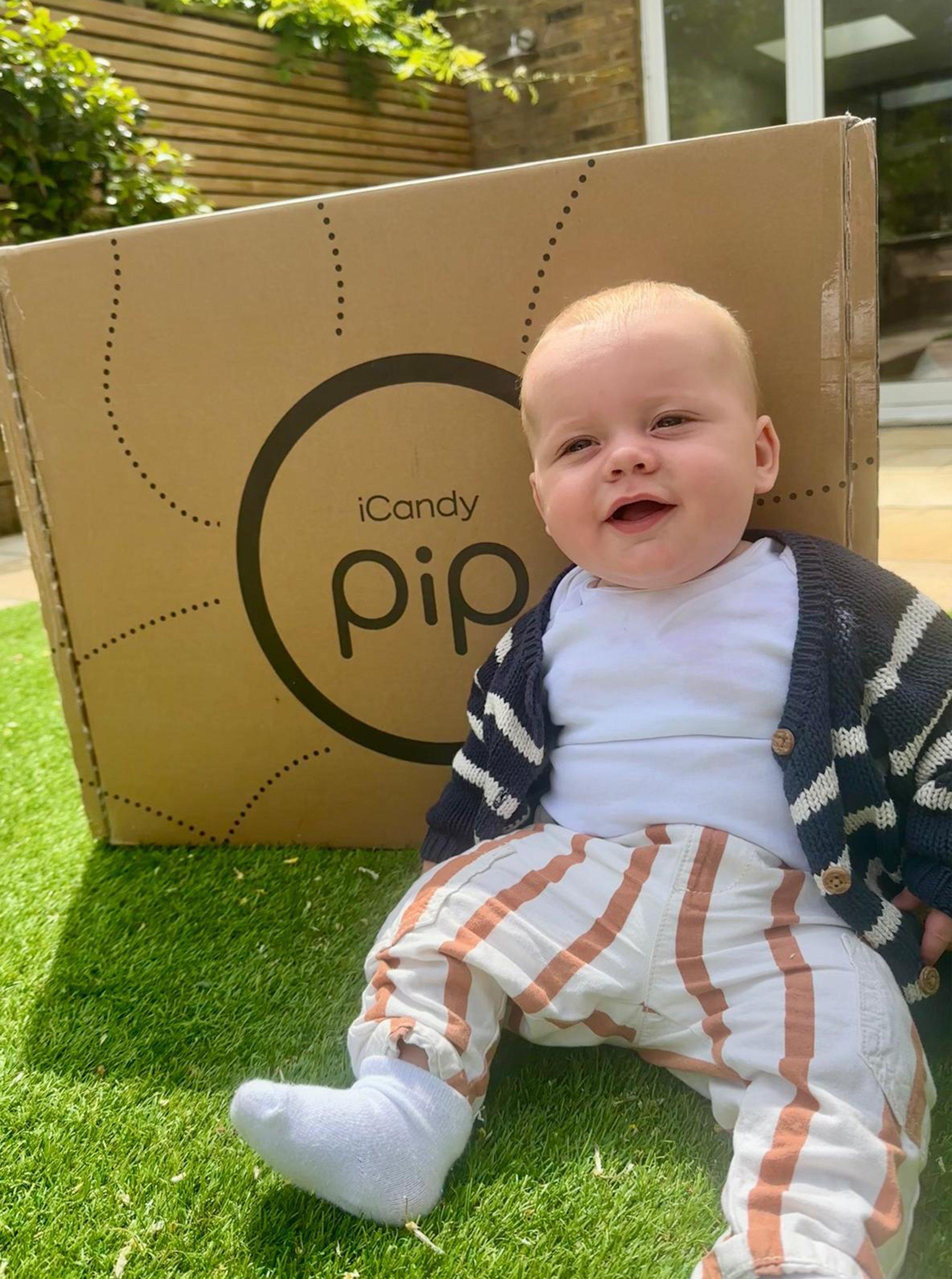 Baby sat infront of a iCandy PiP box
