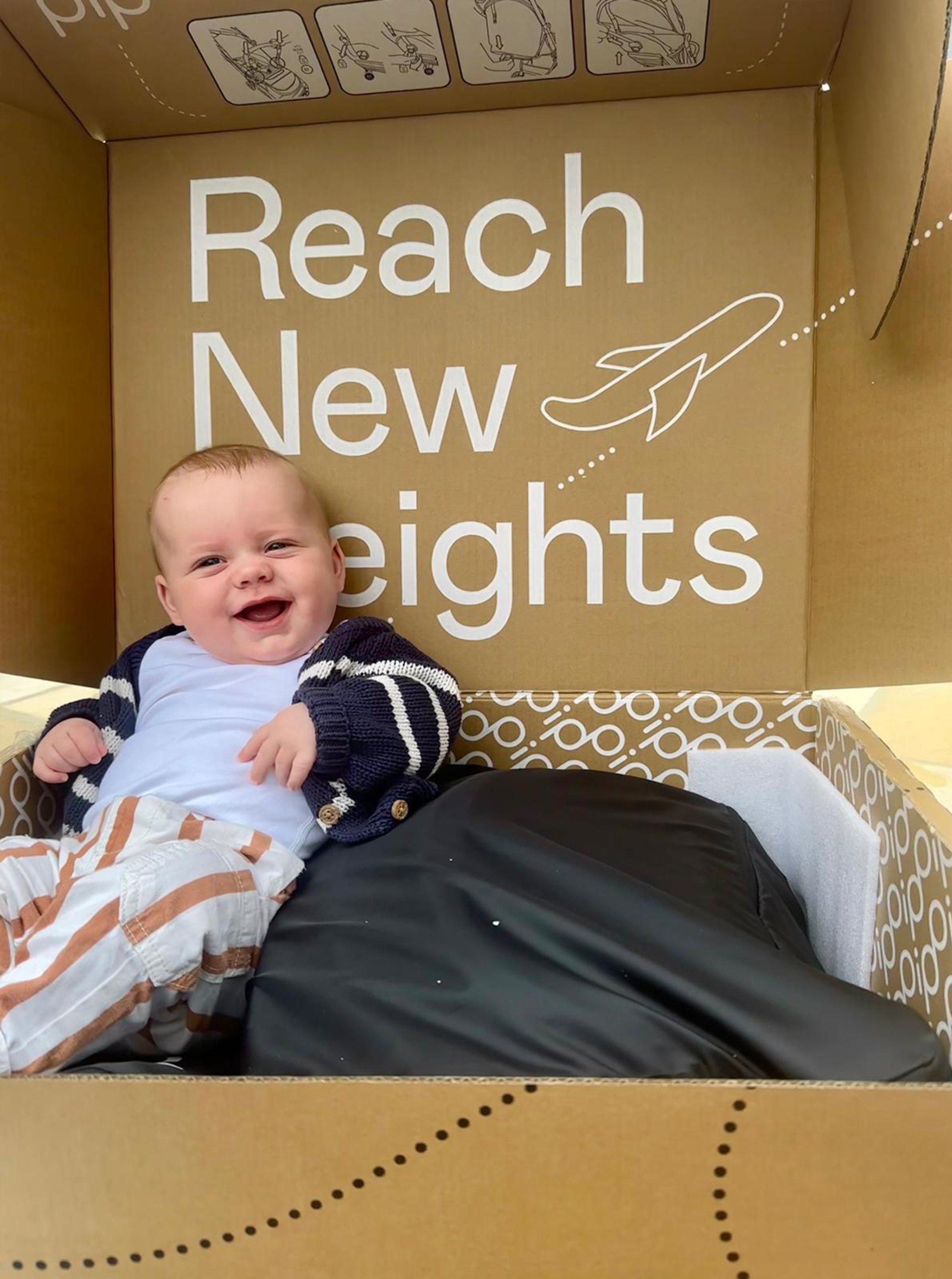 Baby sat in a iCandy PiP box