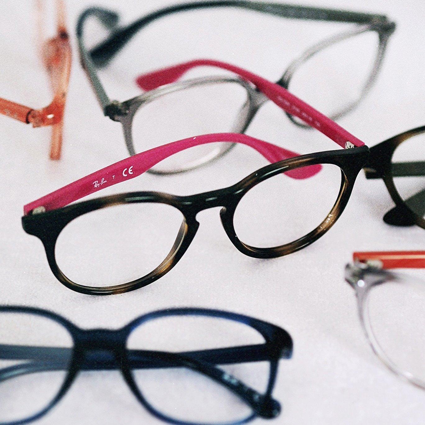 lots of different coloured glasses
