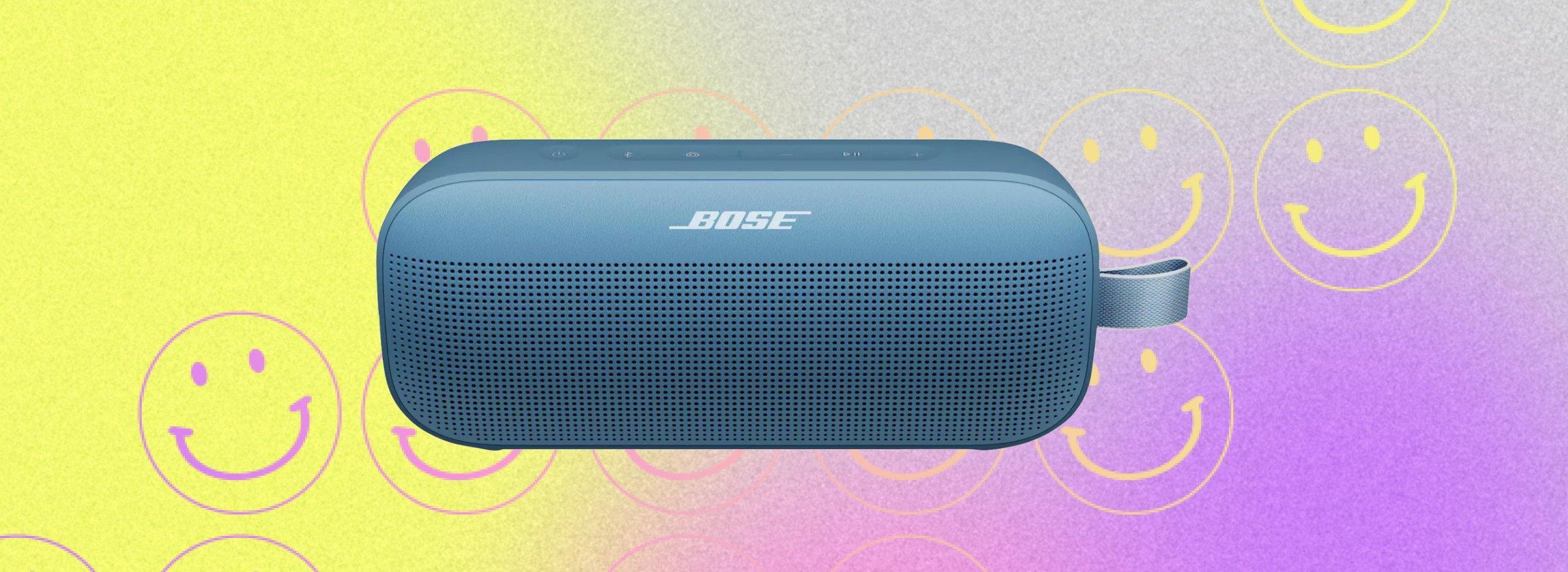 cutout of a desk lamp on a multicolour bacground with smiley faces on it