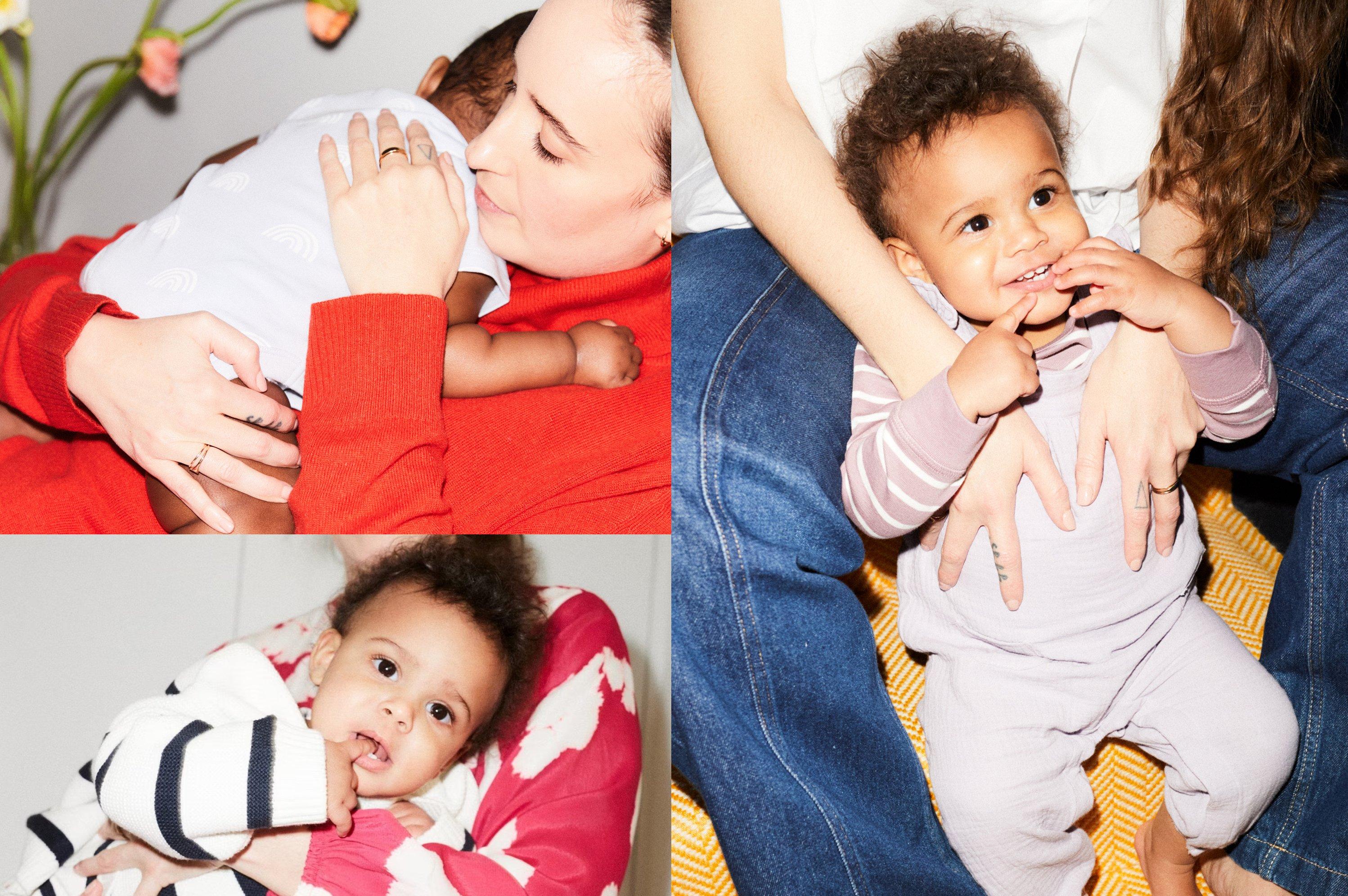 Image of a collection of three images of babies