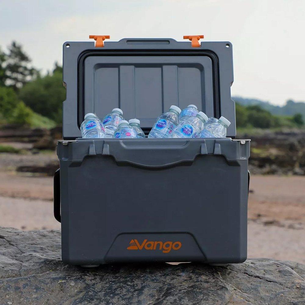 icebox in field with water in it