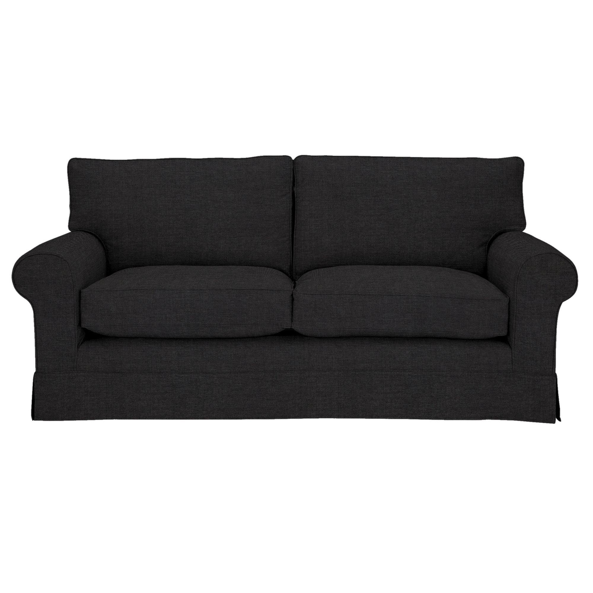 Padstow Range, John Lewis Easy Clean Chunky Chenille Plain Fabric, Charcoal, Price Band C
