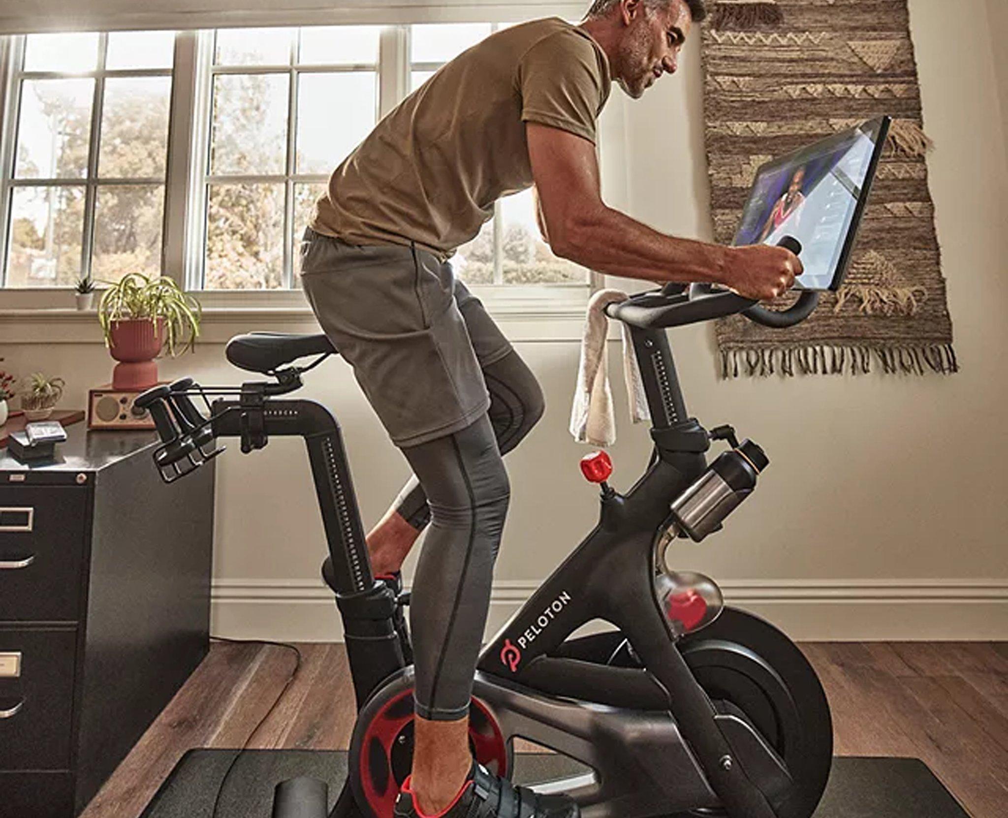 Man using a Peloton