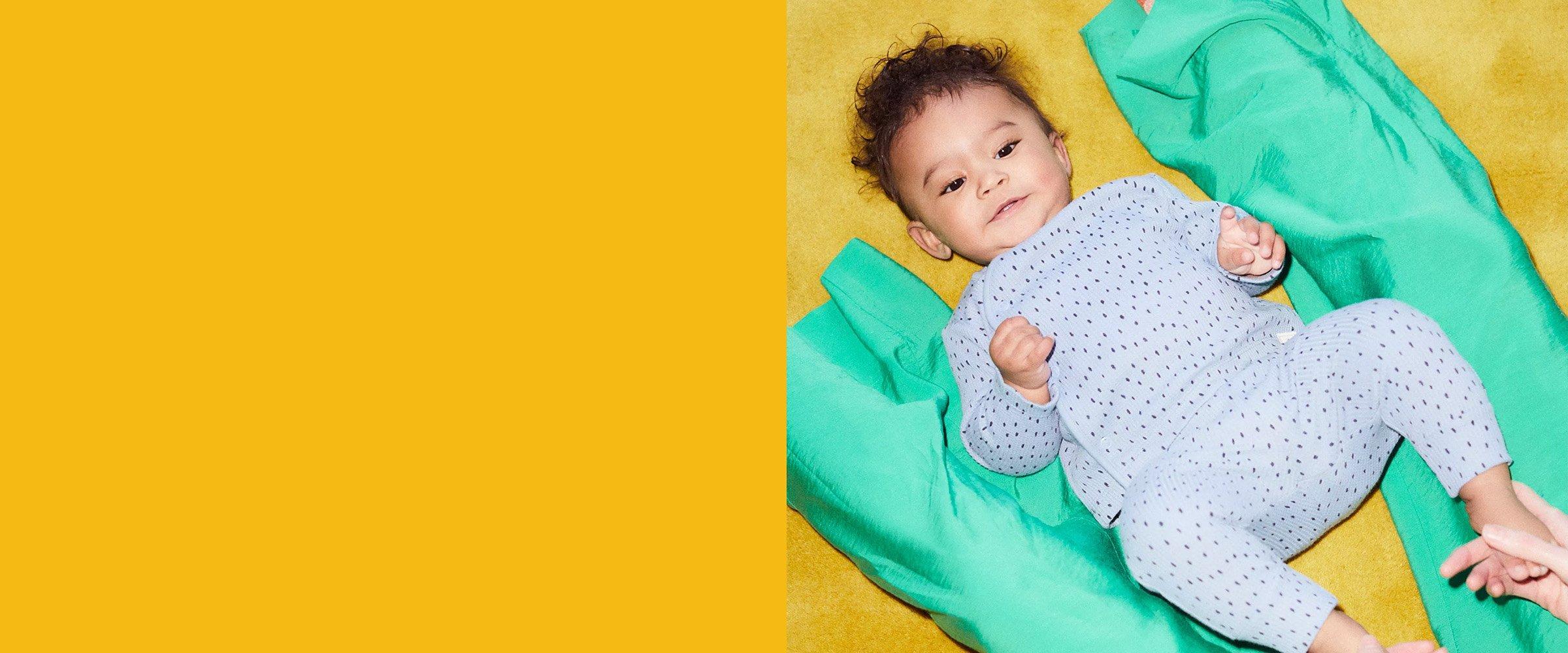 Boy in yellow striped T-shirt