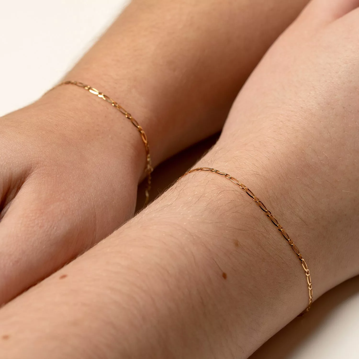 2 gold welded bracelets