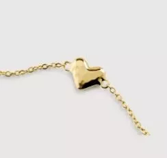 Monica Vinader 14ct Mini Heart Chain Bracelet, Gold