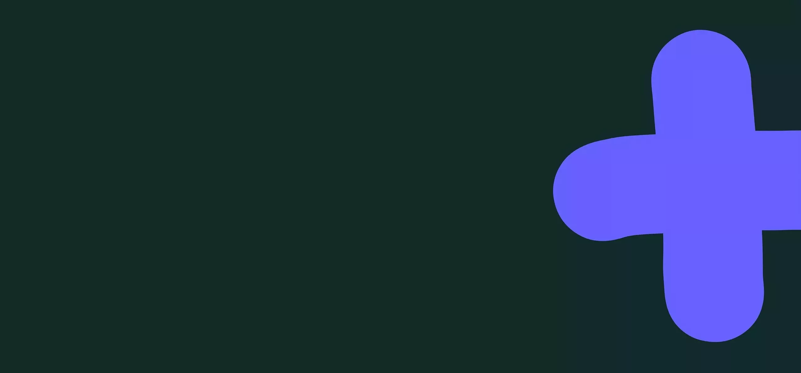 Green background with purple plus sign