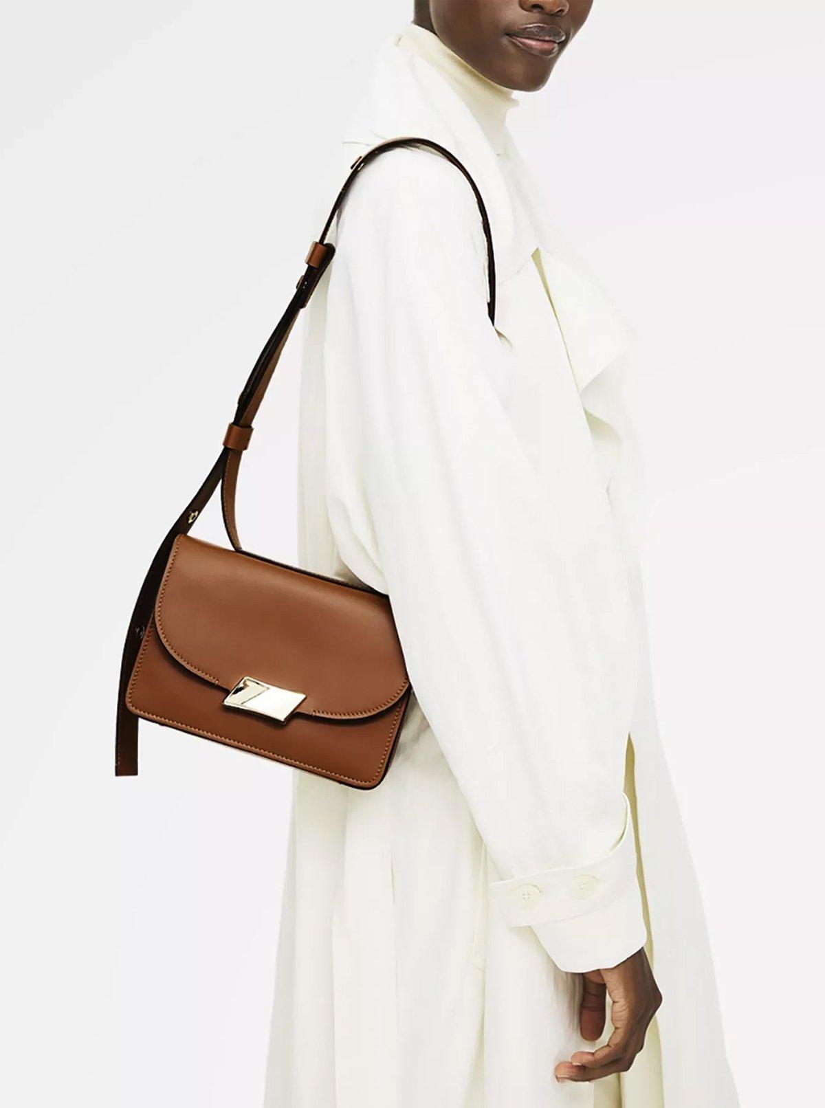 Radley 'The Belsize' Small Flapover Toffee Shoulder Bag