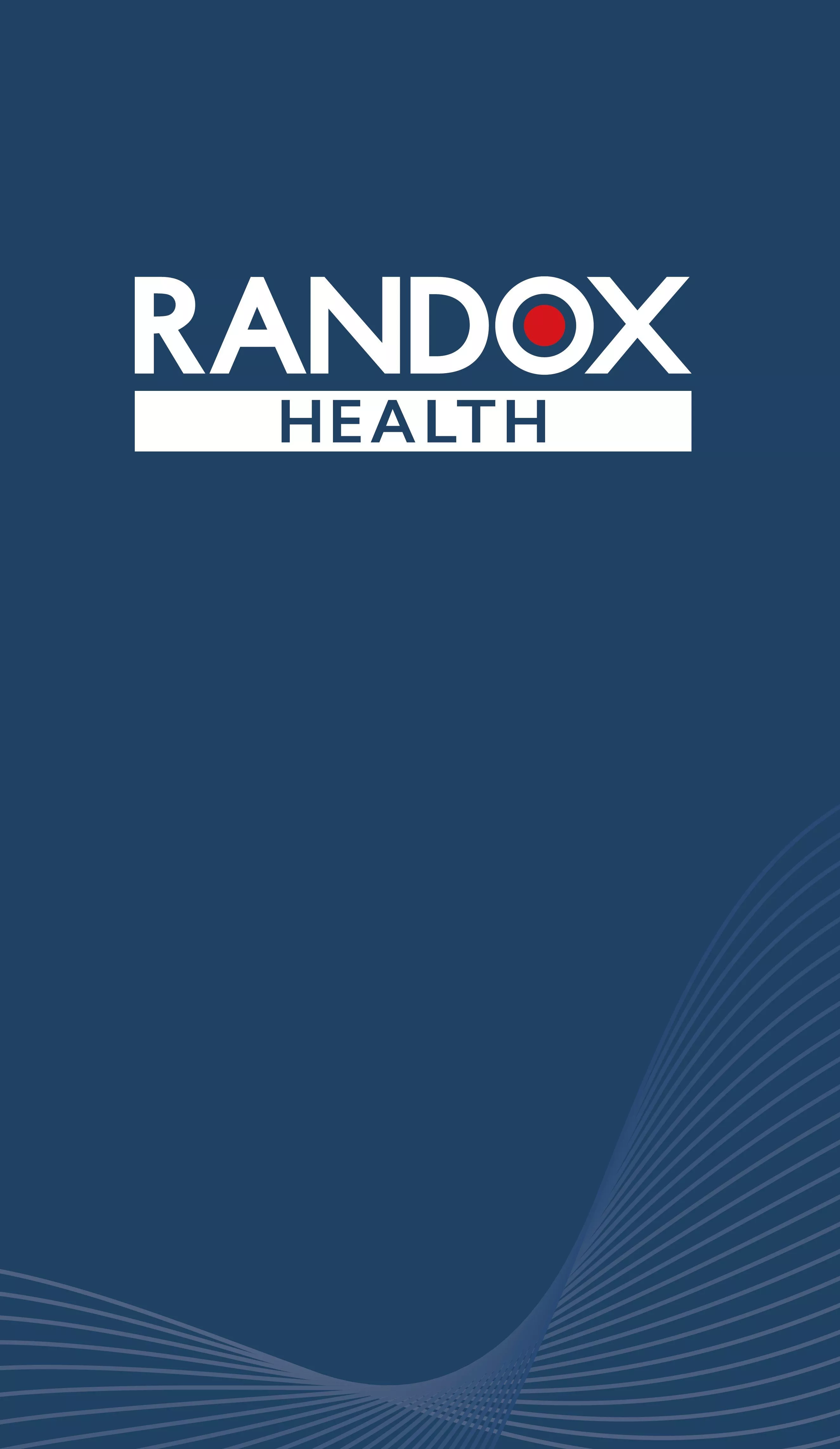Two smartphones display personalised health data on biomarkers like vitamin B12 and cholesterol from Randox Health.