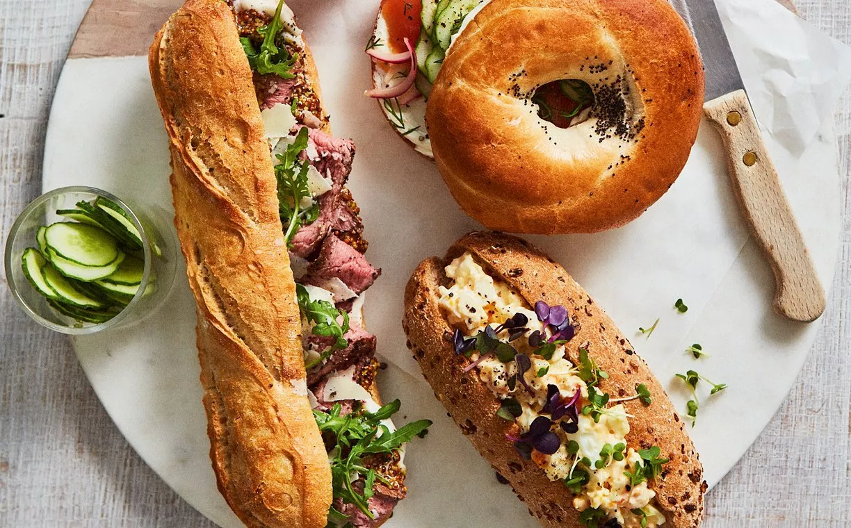bagels and sandwiches