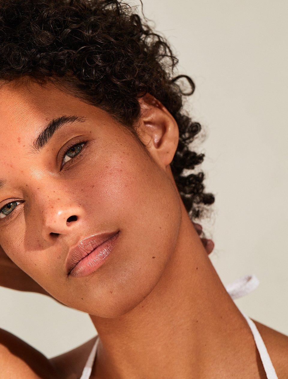 Model with glowing skin