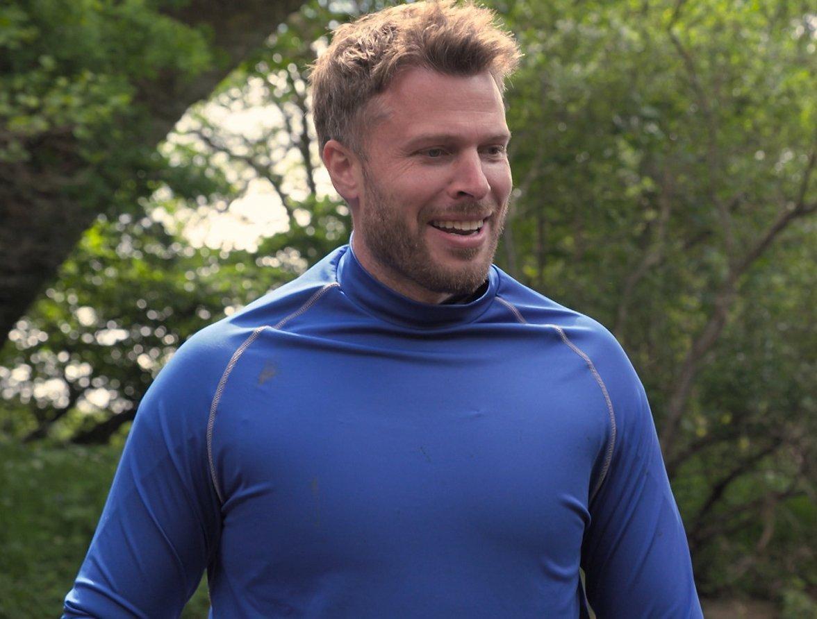 Rick Edwards taking a run in the park