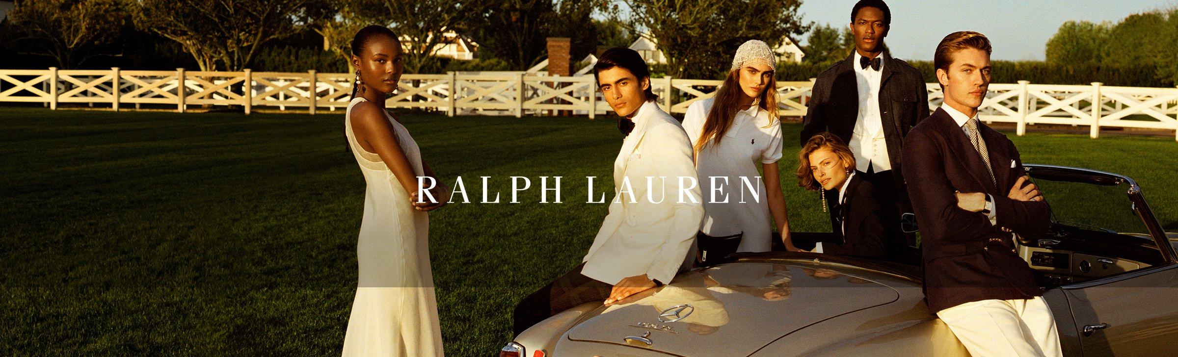 Models wear Raplph Lauren clother on a summers day
