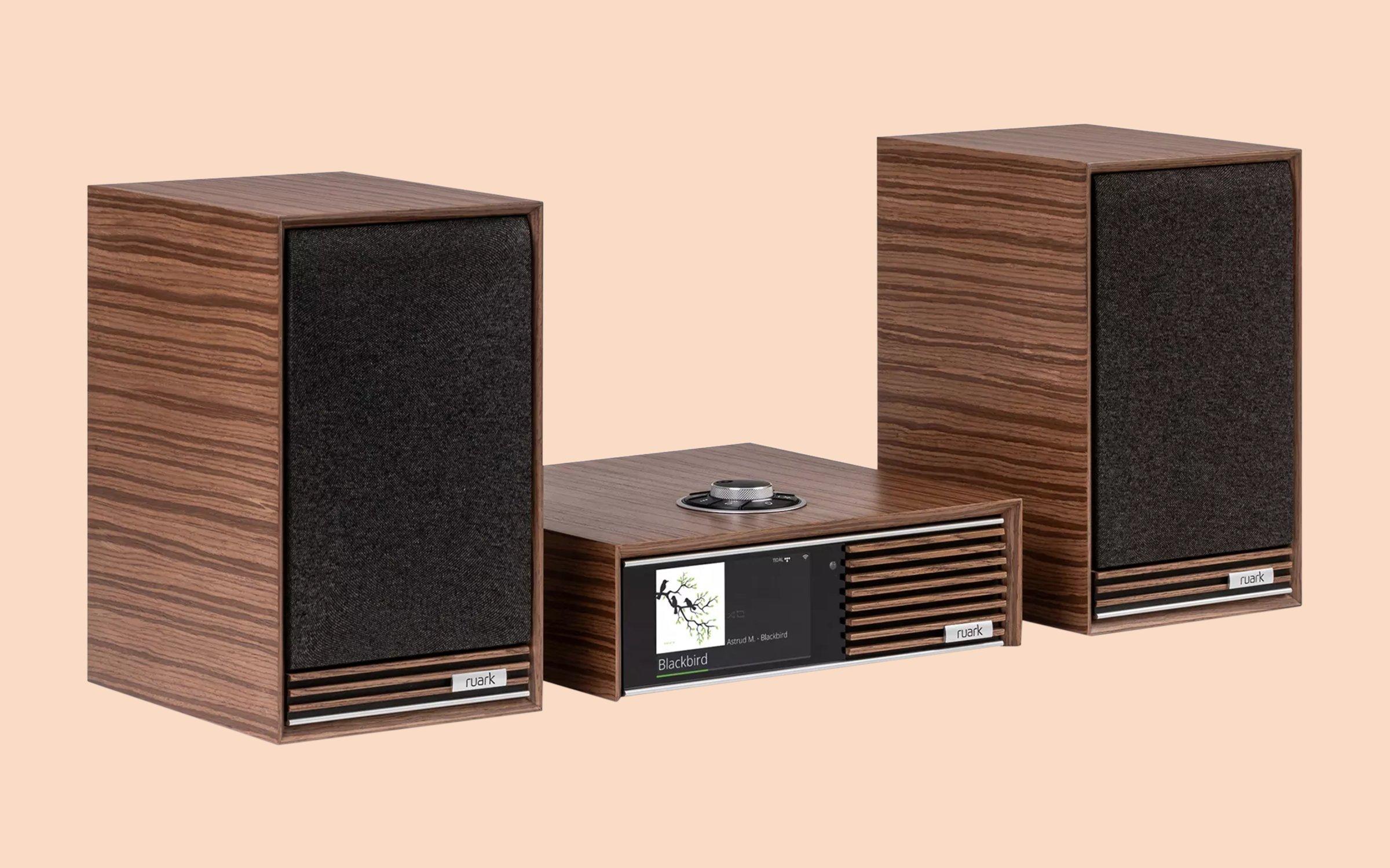Ruark Audio Ruark R610 DAB/DAB+/FM/Internet Radio Bluetooth Wi-Fi Wireless All-In-One Music Console, Fused Walnut