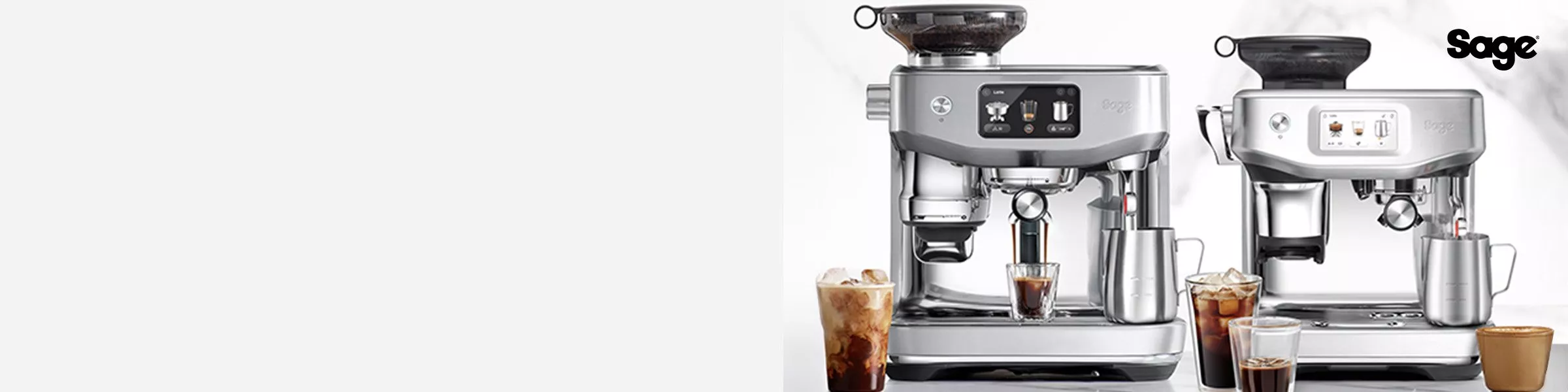 Two Sage coffee machines next to each other