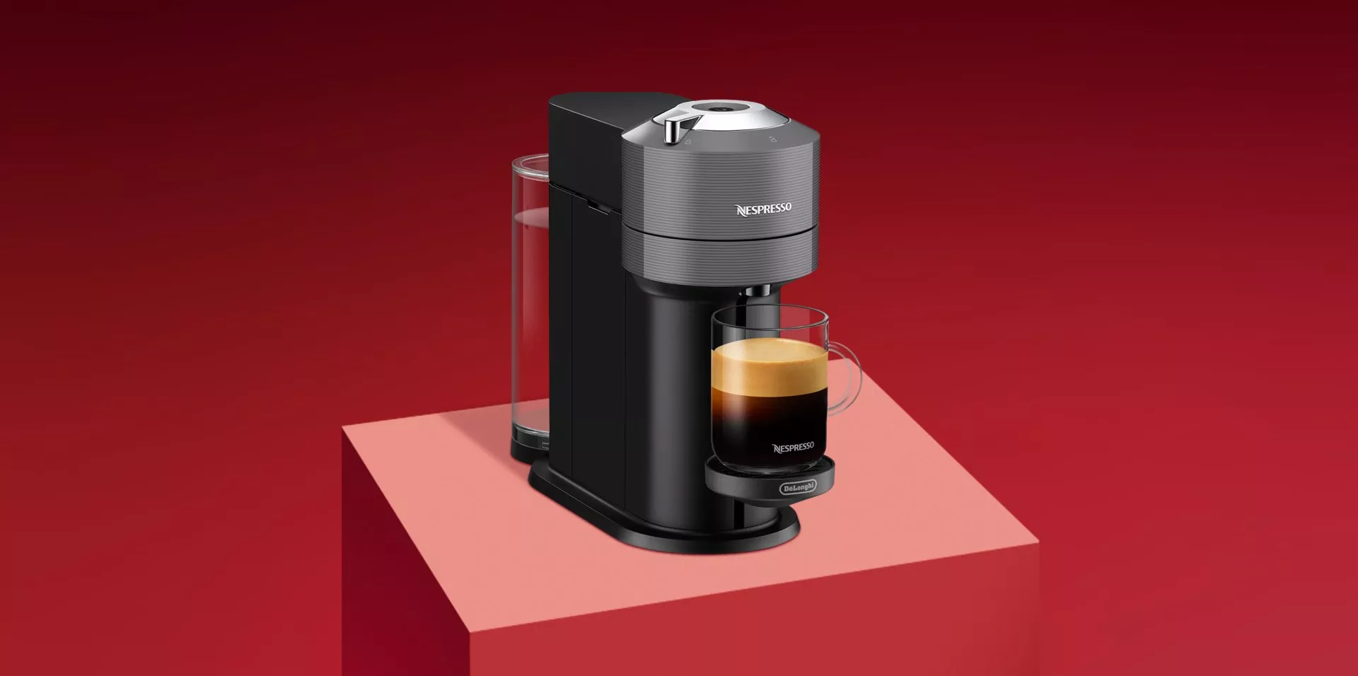 Black nespresso coffee machine 