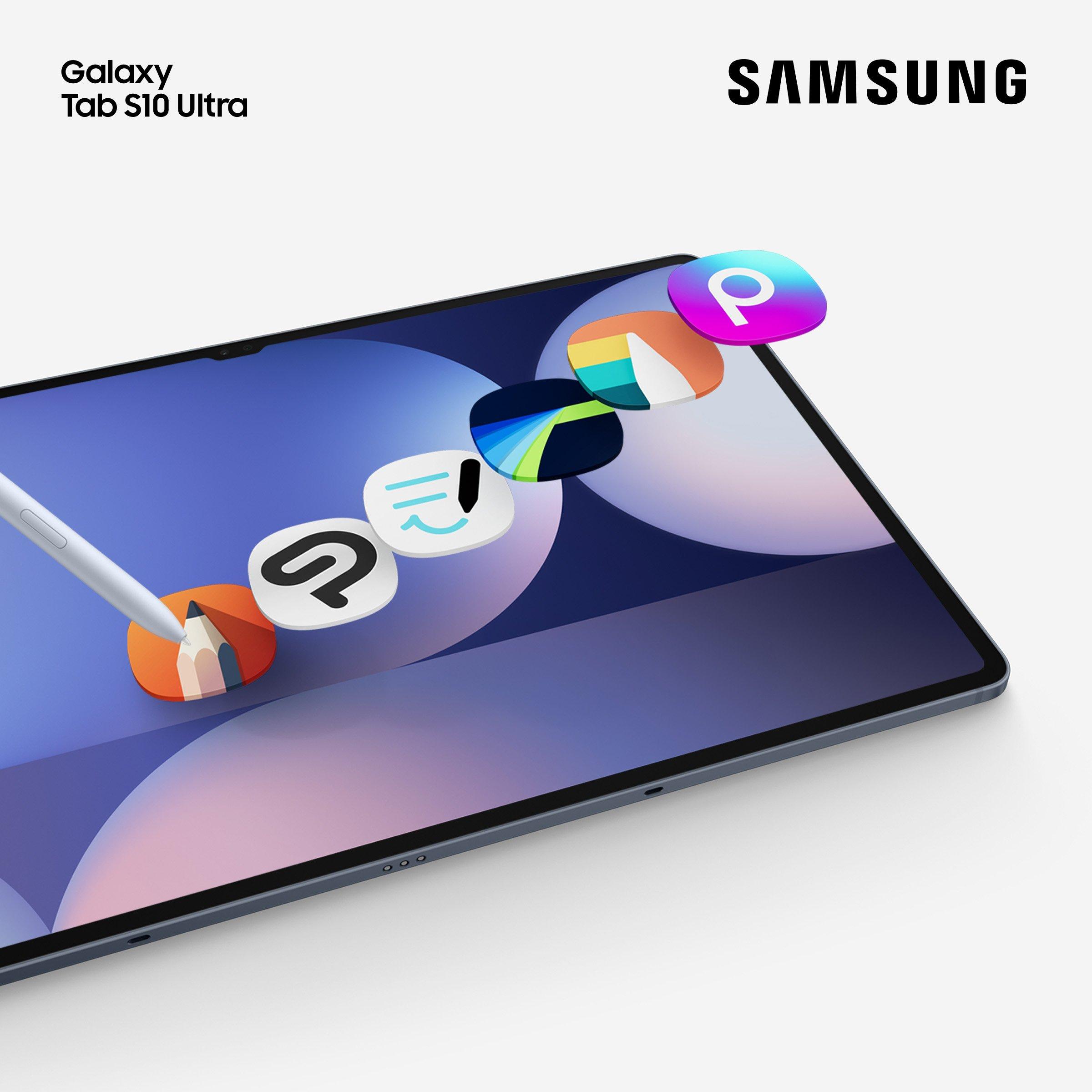 Samsung Galaxy Tab S10 Ultra apps coming out of the tab